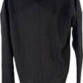 LOFT Women’s Black Long Sleeve Waffle Knit Cowl Neck Sweater - XS