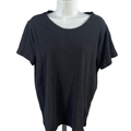 J.Crew Women's Black Girlfriend Tee Short Sleeve T-Shirt - L