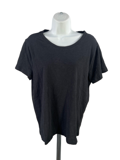 J.Crew Women's Black Girlfriend Tee Short Sleeve T-Shirt - L