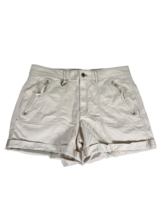White House Black Market Women's Beige Pret-A-Play Cuffed Mid Rise Shorts - 12