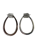 Lauren Ralph Lauren Women's Silver Tone Oval Hoop Earrings