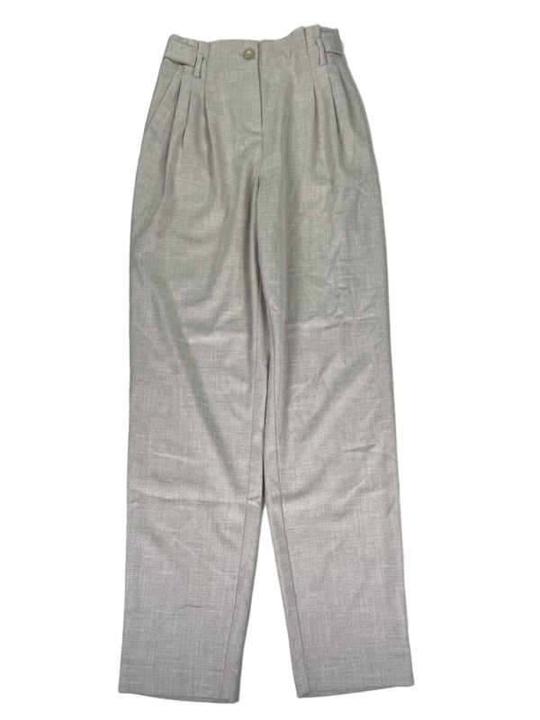 NEW LOFT Women’s Beige Paperbag Stretch Waist Dress Pants - S Tall