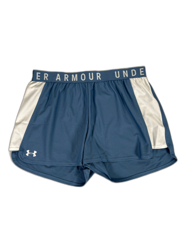 Under Armour Women's Blue/White Loose Fit Athletic Shorts - L