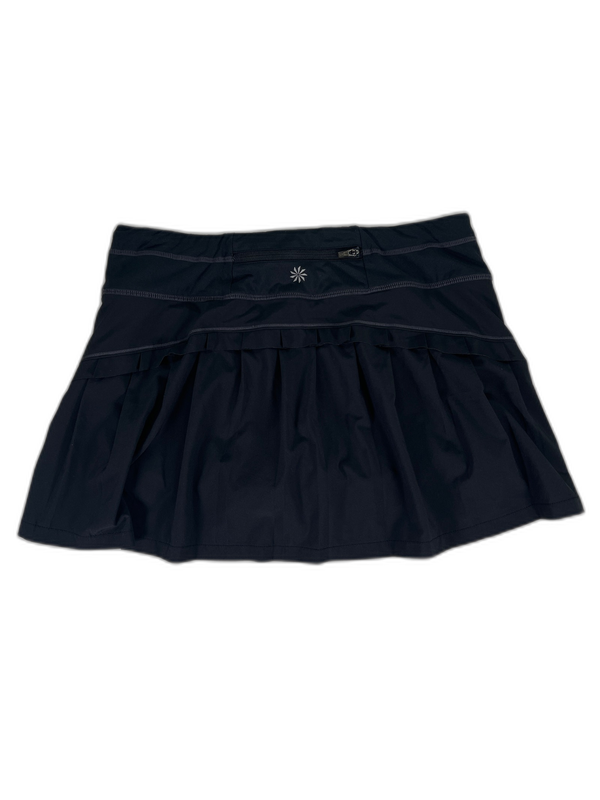 Athleta Women's Black Lined Runaround Pleated Back Athletic Skort - S image 2