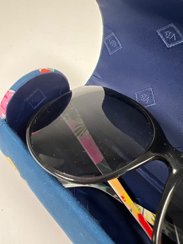 Vera Bradley Women's Black Jazzy Blooms Layla Oversized Sunglasses W/ Case image 9