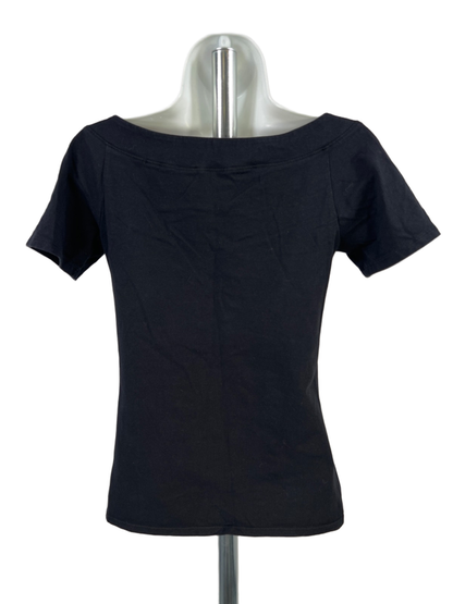 White House Black Market Women's Black Short Sleeve Tee Shirt - XS image 2