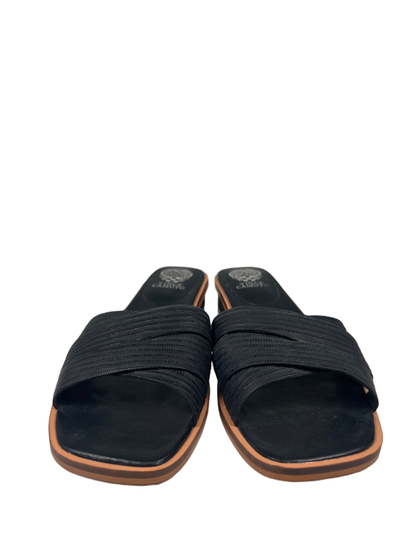 Vince Camuto Women's Black Leather Ydelle Square Toe Block Heel Sandals - 8.5 image 2