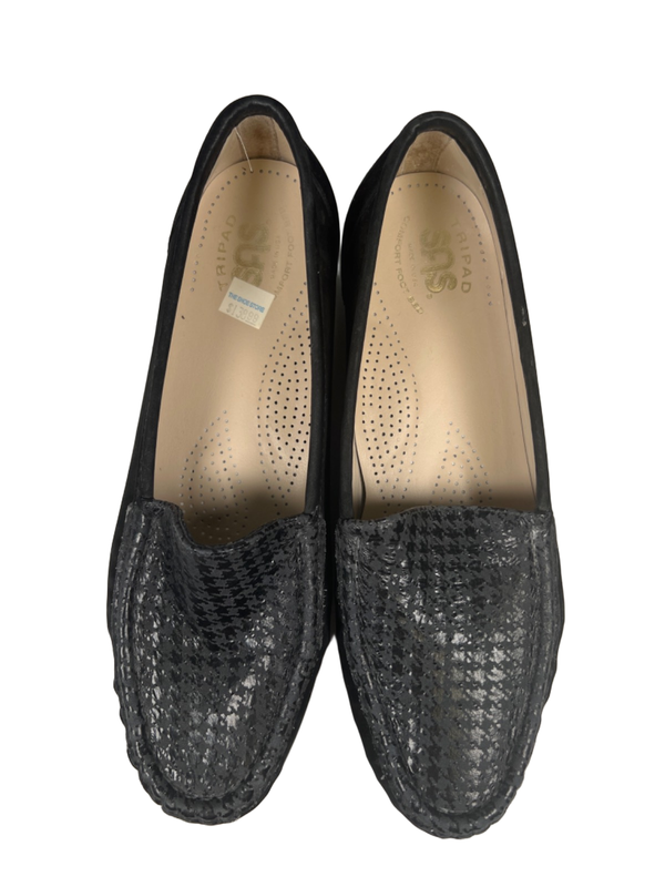SAS Women's Black Tetris Houndstooth Tripad Simplify Slip On Loafers - 8 image 3
