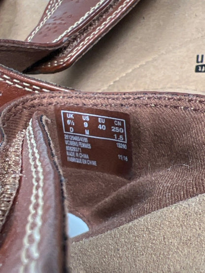 Clarks Collection Women's Brown Double Strap Slip On Sandals - 9 image 7