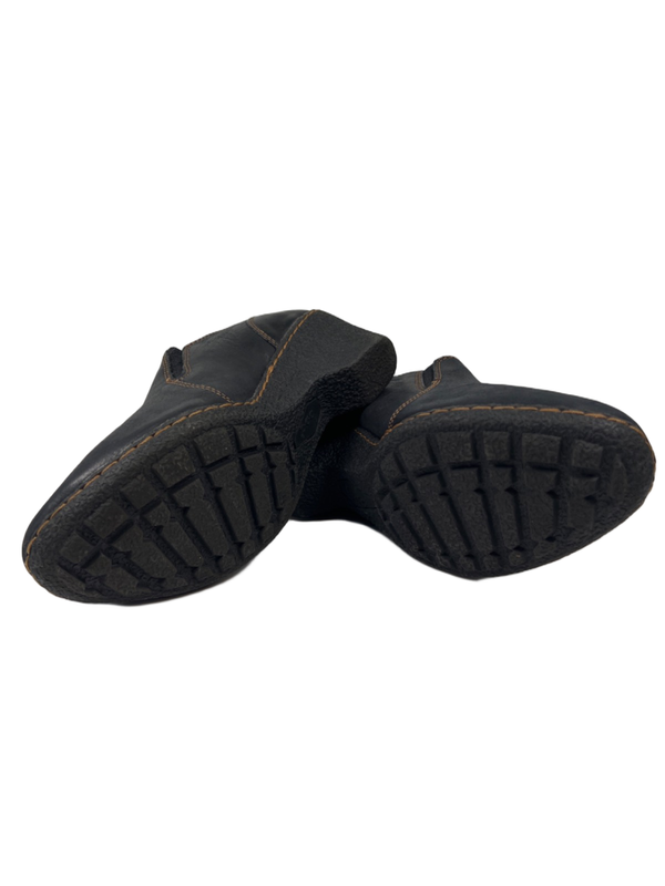 BOC Born Concept Women's Black Leather Slip On Wedge Peggy Clogs - 7.5 image 7