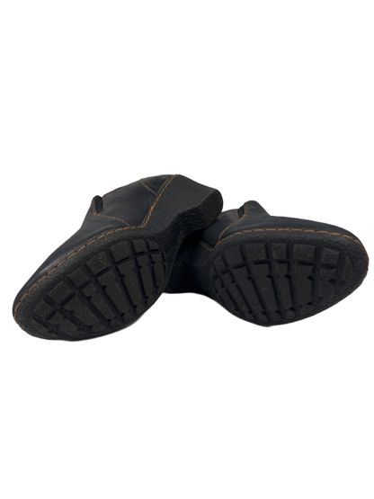 BOC Born Concept Women's Black Leather Slip On Wedge Peggy Clogs - 7.5 image 7