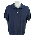 J.Crew Men's Blue Short Sleeve Cotton Polo Shirt - L