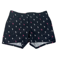 Banana Republic Women's Black Flamingo Print Cotton Shorts - 10
