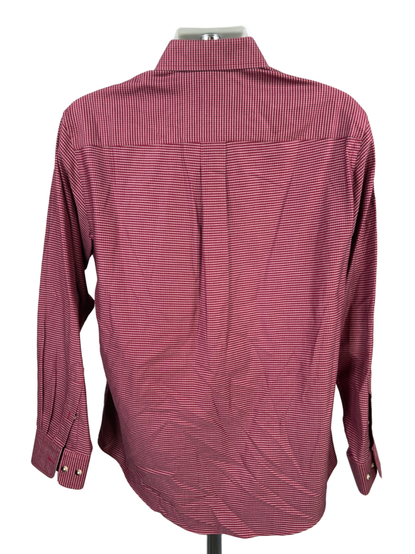 Jos A Bank Men's Purple Plaid Tailored Fit Long Sleeve Button Up Shirt - M image 2
