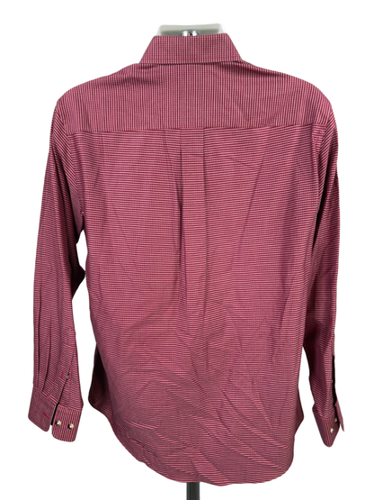 Jos A Bank Men's Purple Plaid Tailored Fit Long Sleeve Button Up Shirt - M image 2
