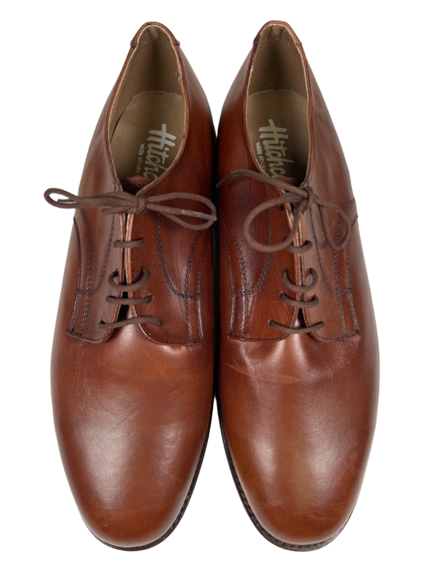 Hitchcock Men's Brown Leather Derby Lace Up Dress Shoes - 12 Wide image 3