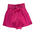Free Press Clothing Pink Raspberry Pleated Tie Waist Shorts - XXS
