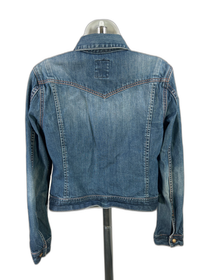 Lucky Brand Women's Medium Wash Snap Button Denim Jean Jacket - L image 2