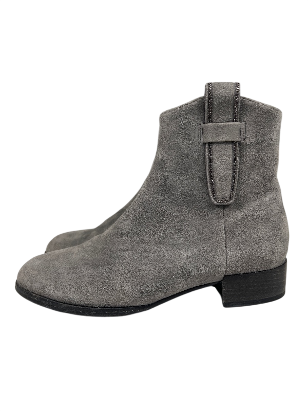 Vaneli Women's Gray Suede Side Zip Ankle Boots - 5 image 5