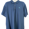 Tommy Bahama Men's Blue Short Sleeve Polo - 2XB Big