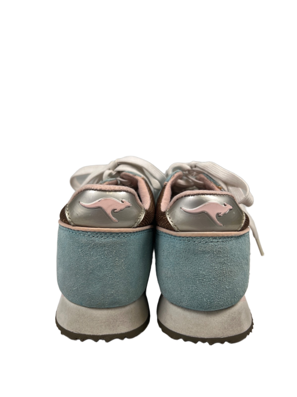 KangaROOS Women's Blue/Pink Lotus 28 Lace Up Casual Athletic Sneakers - 7 image 4