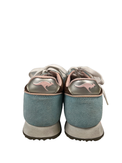 KangaROOS Women's Blue/Pink Lotus 28 Lace Up Casual Athletic Sneakers - 7 image 4