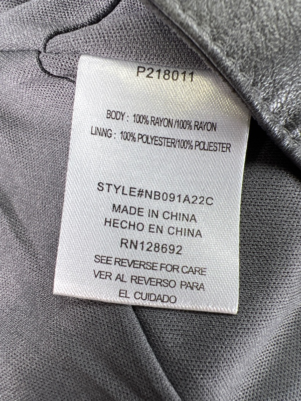 Madden NYC Women's Gray Faux Leather Straight Mini Skirt - S image 4