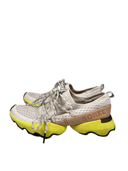 Sorel Women's Ivory/Yellow Kinetic Impact Lace Up Active Sneakers - 6 image 5