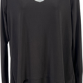 White House Black Market Women’s Black Long Sleeve Layered Blouse - S