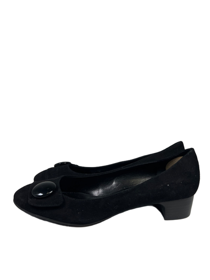 Franco Sarto Women's Black Faux Suede Asia Block Pump Heels - 8.5 image 5
