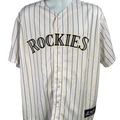 Majestic Men's White MLB Colorado Rockies Ubaldo Jimenez Baseball Jersey - XL