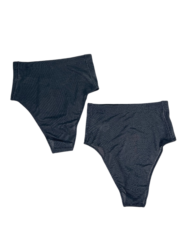 Yitty Women's Black Mesh Me Smoothing High Waist Brief Underwear 2 Pack - S image 2