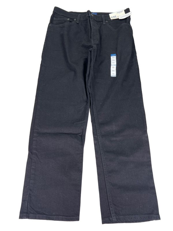 Arizona Jean Co Men's Black Relaxed Straight Fit Denim Jeans - 34x29