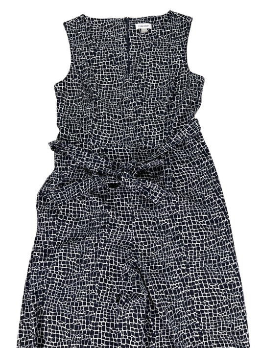 Calvin Klein Women's Blue/White Sleeveless Jumpsuit - 12
