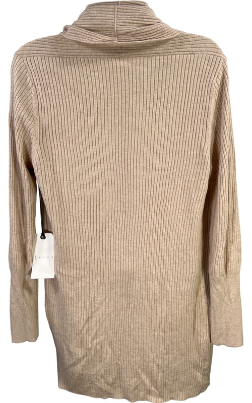 Leith Women’s Beige Ribbed Long Sleeve Open Front Cardigan Sweater - XXS image 3