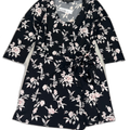 White House Black Market Women's Black Floral Wrap Front Short Romper - S Petite