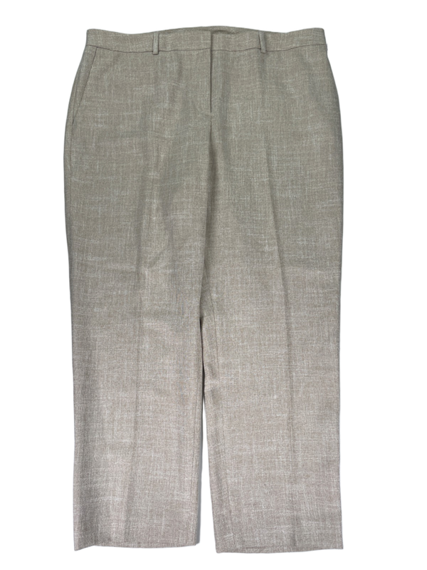 DKNY Women's Beige Optical Allusion Wide Leg Pants - 16
