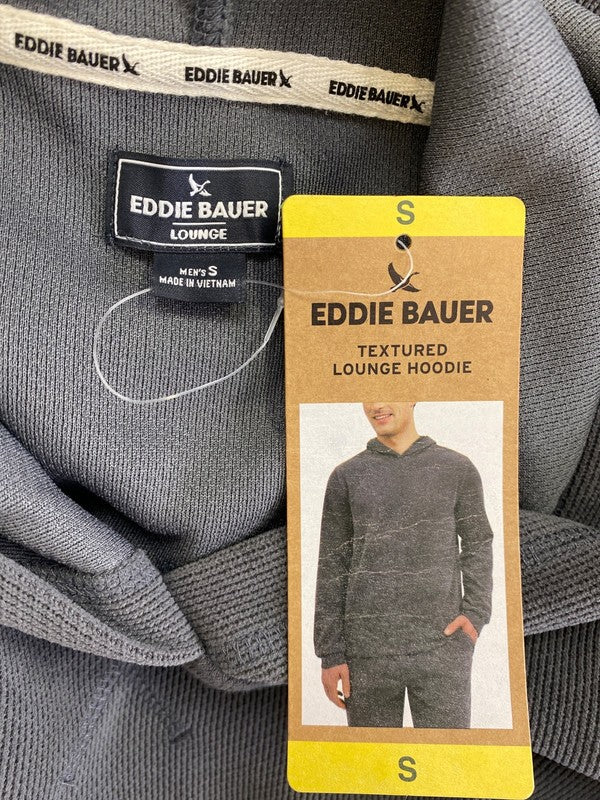 Eddie Bauer Men’s Gray Textured Long Sleeve Lounge Hoodie - S image 3