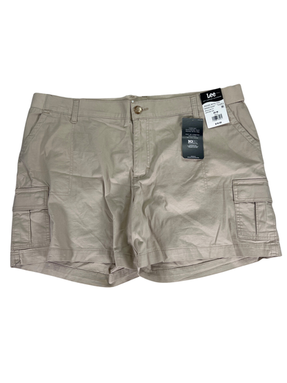 Lee Women's Tan Midrise Cotton Blend Comfort Shorts - 20M