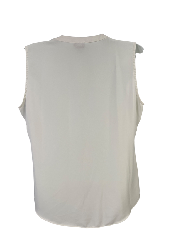 Chico's Women's White Sleeveless V-Neck Blouse - 1/US 8 image 2