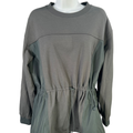 Athleta Women's Green Triumph Hybrid Long Sleeve Crewneck Sweatshirt - L