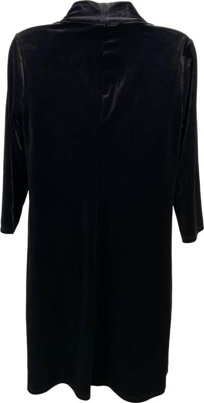 J.Jill Wearever Collection Women’s Black Velour Pocket Front Shift Dress - XS image 2