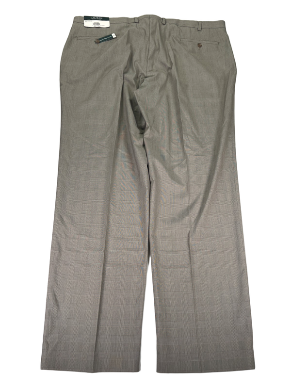 Lauren Ralph Lauren Men's Beige/Gray Plaid Neil Flat Front Dress Pants - 42x32 image 2