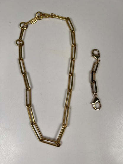 Jenny Bird Women's Gold Tone Paperclip Chain Link Necklace W/ Extender Chain - L image 6