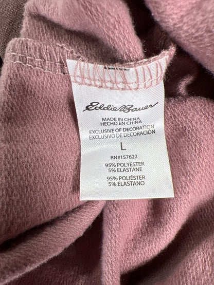 Eddie Bauer Women's Purple/Mauve Pull On Tapered Lounge Pants - L image 4