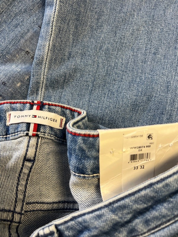 Tommy Hilfiger Men's Cigarette Riverpoint High Rise Button Fly Jeans - 33x32 image 3