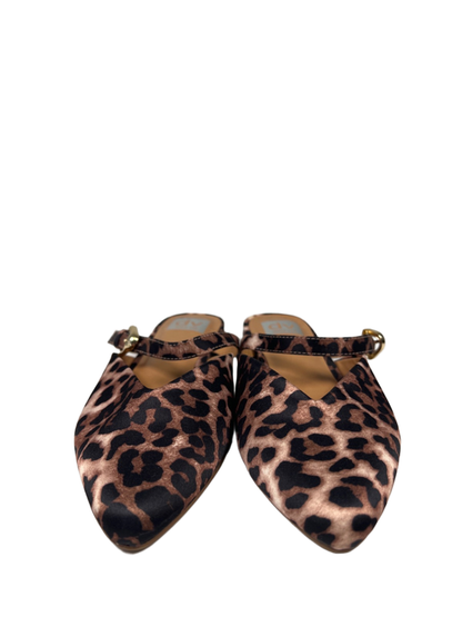 Dolce Vita Women's Black/Brown Dayme Leopard Pointed Toe Adjustable Flats - 8 image 2