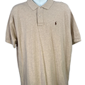 Polo Ralph Lauren Men's Beige Short Sleeve Classic Fit Polo Shirt - XXL