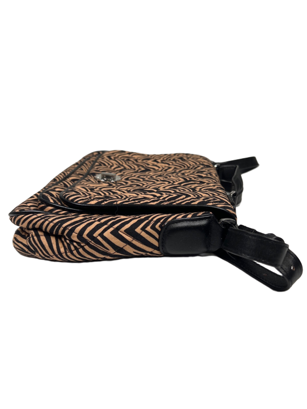 Vera Bradley Women's Brown/Black Zebra Print Crossbody Purse image 3