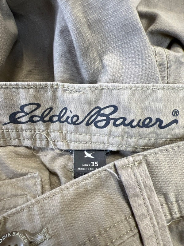 Eddie Bauer Men's Tan Cargo Travel Shorts - 35 image 3